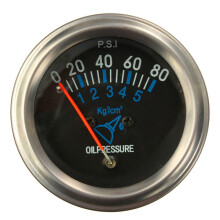 12V DC Automobiele Elektrische Mechanische Brandstofolie Drukmeter Zwart FG