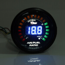 2 tuuman 52 mm 20 LED digitaalinen auton ilman polttoaineseoksen suhteen mittari kilpa-ajomittari