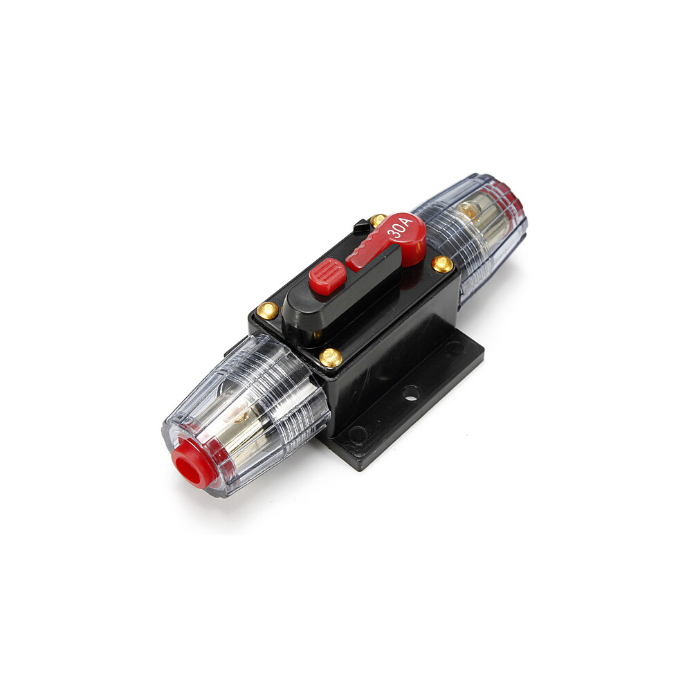 30A Car Audio Circuit Breaker Inline Fuse For 12V System Protection 190268350402