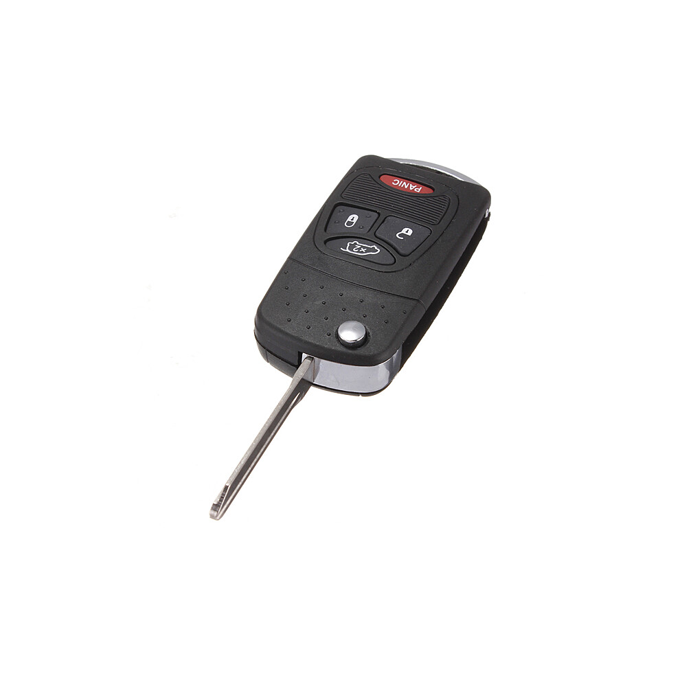 4 Button Remote Key Fob Case Shell Uncut Blade For Dodge Avenger Chrysler Jeep Black 191466423370
