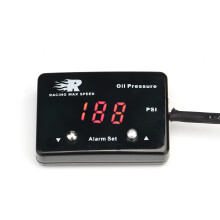 DC12V Mini LED Digitale Weergave Olie Drukmeter Universele Auto Motorfiets Zwart