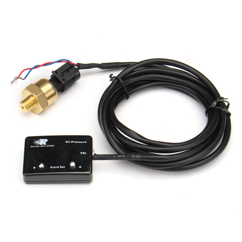 DC12V Mini LED Display Digitale Manometro Pressione Olio Universale Auto Moto Nero 2