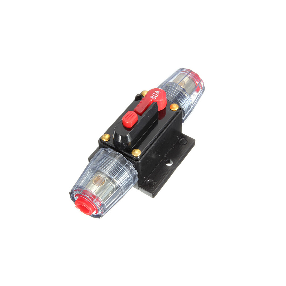 Dc12v Car Stereo Audio Circuit Breaker Inline Fuse 80Amp 80A 6248869623624
