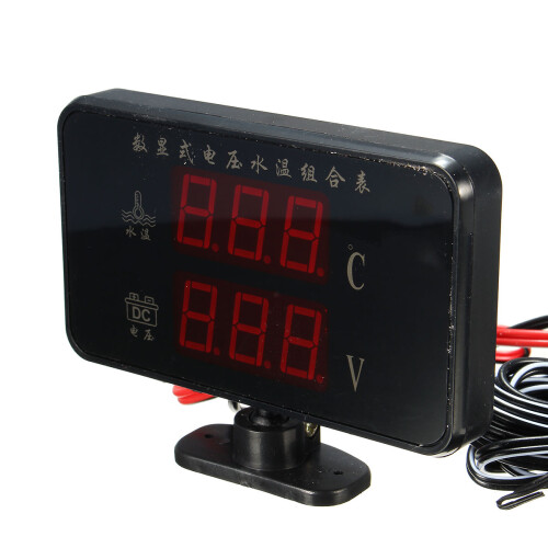 12V 24V Digitale Auto Spanning Water Temperatuur Meter 2