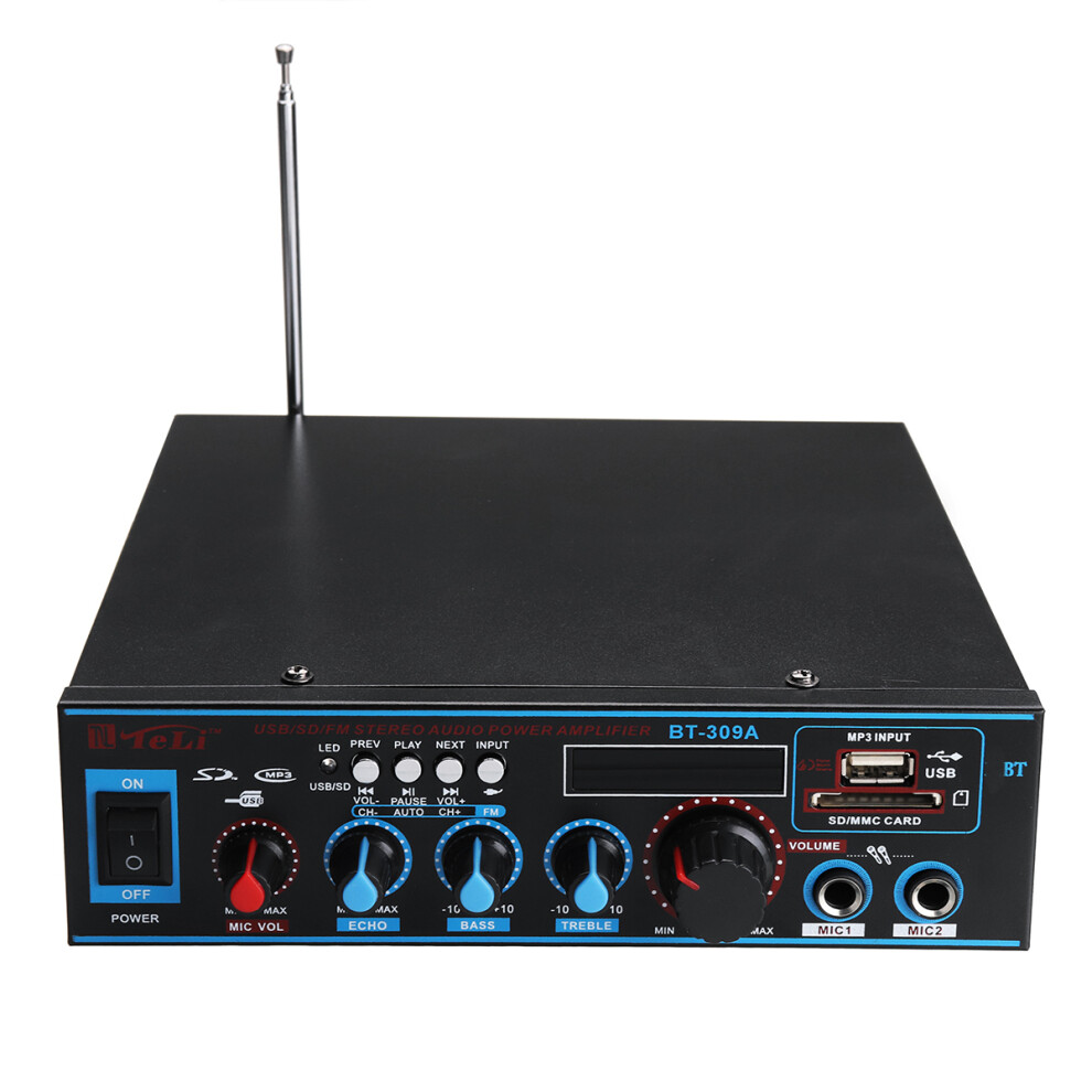 Bt-309A 220V-240V Dc12v Digital Bluetooth Stereo Audio Home And Car Amplifier 6906136235085