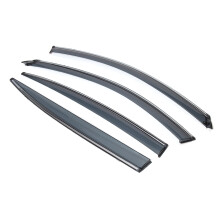 Neue rauchgetönte Sonnen- und Regenschutzscheibenblende mit Chromverzierung für Infiniti Q50 14–18