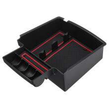 Neue ABS-Autoarmlehnen-Organizer-Mittelkonsole Aufbewahrungsbox mit rutschfesten Pads für Audi Q5 2009–2017