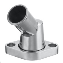 Neue polierte Aluminium 45 Wasserhals-Thermostat für SB BB Chevy 327 350 454 396