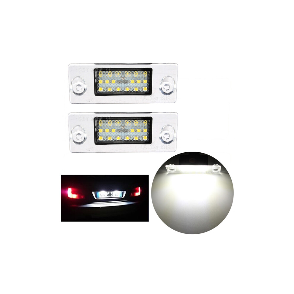 2 X Foutloze Led Smd Kentekenverlichting Voor Audi A4 S4 B5 1998-2001 Wit-image
