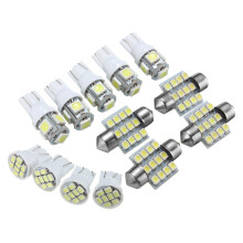 13-teiliges T10 SMD LED Auto-Innenraumlicht-Kit Feston-Karten-Dome-Lampe Nummernschildlichter Xenon-Weiß