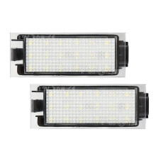 Paar 12 V LED Kennzeichenbeleuchtung Weiß für Renault Twingo Clio Megane Lagane