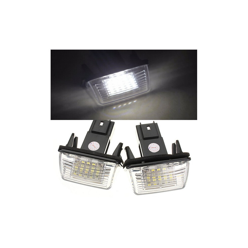 2PCS 18 Led Smd Luce Per Targa Per Peugeot Citroen-image