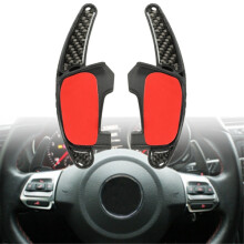 Car Gear Shift Stalen Ring Wiel Verlenging Pedaal Carbonvezel voor VW Golf MK7 GTI GTD