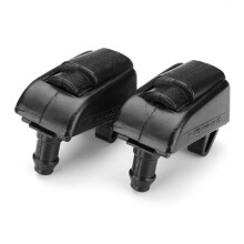 2 stuks Voorruitspuitmond Spray Jet Plastic Zwart Voor Skoda Octavia