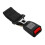 Banggood 1Pcs Extensão de Cinto de Segurança Universal para Banco de Carro de 14 Polegadas Fivela Preta 2