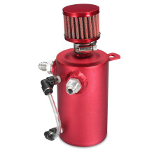 Nieuwe Universele Auto 750ml Aluminium Catch Can Reservoir Brandstoftank met Ademfilter