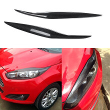 Koolstofvezel auto koplamp wenkbrauw oogleden voor Ford Fiesta MK7.5 2012-2017 MK8 2013-2016
