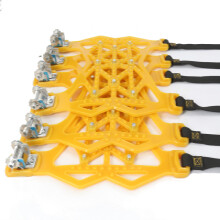 Cadena de nieve para neumáticos de coche universal para neumáticos de 165-275 mm 6 piezas + guantes + pala de nieve + llave