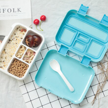 Nieuwe 800ml BPA Lunchbox Koelkast Verse Doos Graanopslag Gesealde Doos met 5 Gescheiden Afsluitcompartimenten Lekvrije Voedselcontainer Cartoon