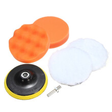 5 stuks 5 inch Polijstpad Set Wax Disc Golf Spons Booradapter Wolbal