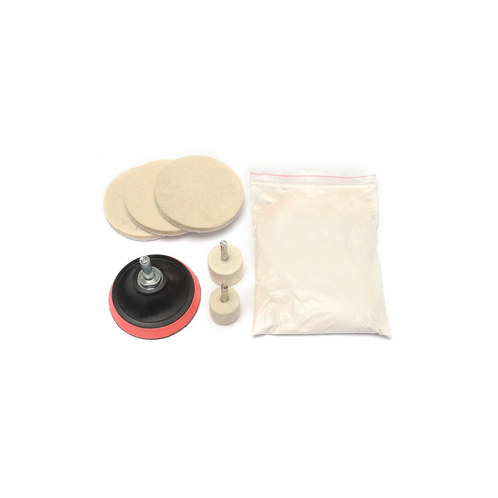 Glass Scratch Remover Polishing Kit Cerium Oxide Polishing Powder Wheel And Felt 944785754492