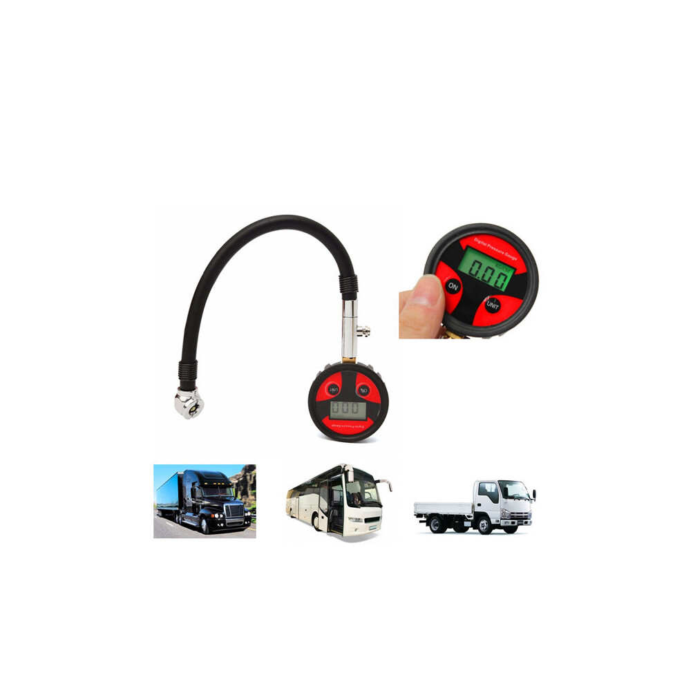 0-200Psi Metal Digital Tire Lcd Manometer Air Pressure Gauge Psi Bar Kpa 791335350969