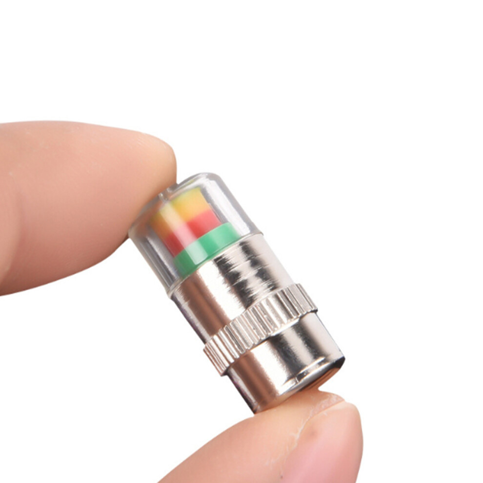 4Pcs Car Copper Tire Pressure Cap Monitoring Universal Sensor Indicator Valve 608442140034