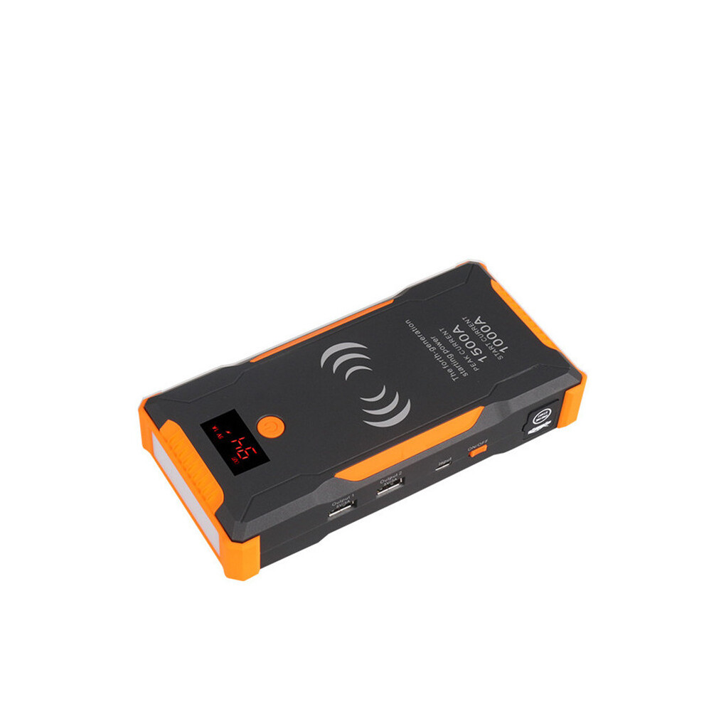 22000Mah Portable Car Jump Starter 1500A Powerbank Wireless Charging Emergency Battery Booster Waterproof With Led Flashlight Usb Port 6900059377259