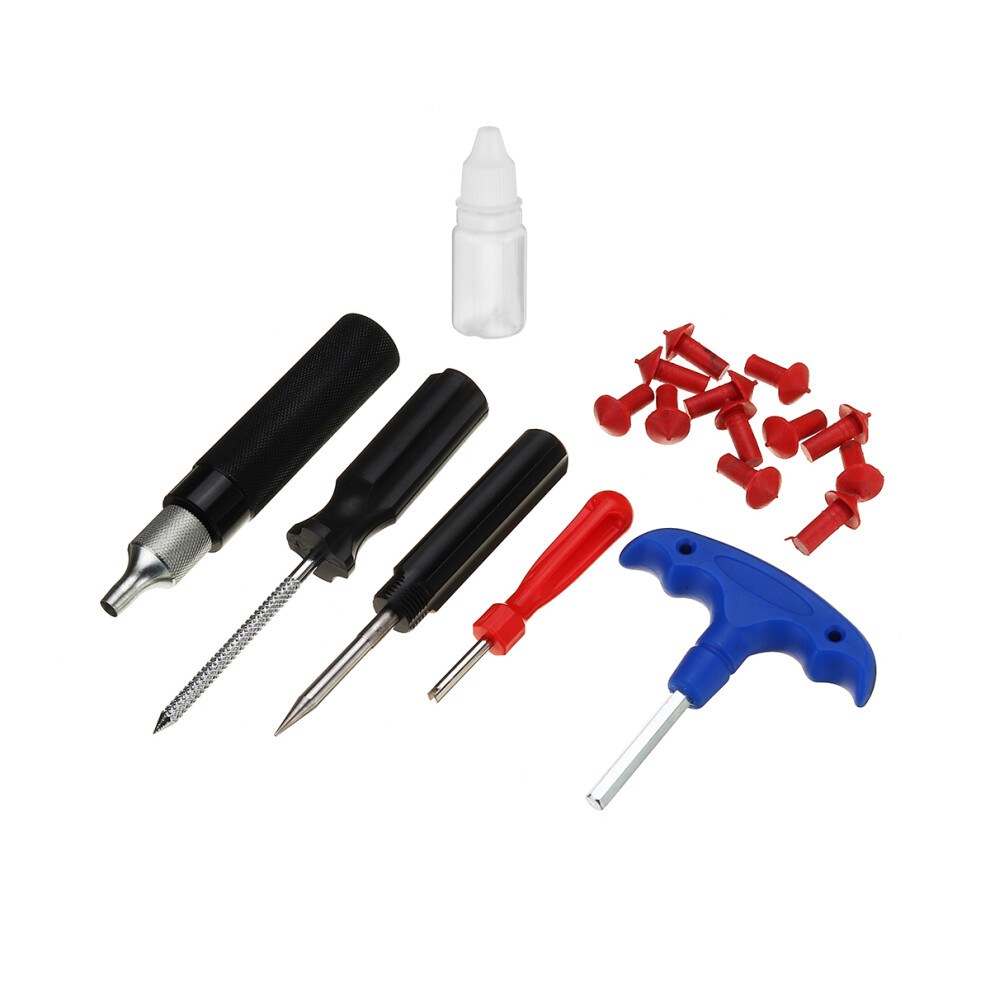 New 5Pcs Tire Tyre Repair Mushrooms Tools Kit Set For Motorcycle Electric Bicycle Bike Black/Red/Blue 762179072270