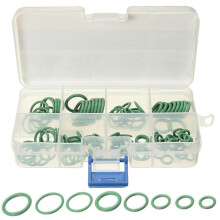105 Stuks 8 Maat HNBR Groene Auto Airconditioning O Ringen Seal Ring Dichtingen Reparatie Gereedschapsset Doos