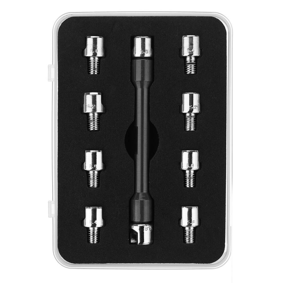 Nuovo Set Di Chiavi A Raggi Per Moto Da 5,0-6,8 Mm Con Punte Indurite Per Ruote Deformate-image