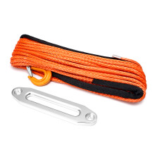 Neue 100ft 10 mm synthetische Windenleine mit Hawse-Haken Dyneema Straßen-Selbstbergungs-Rigging