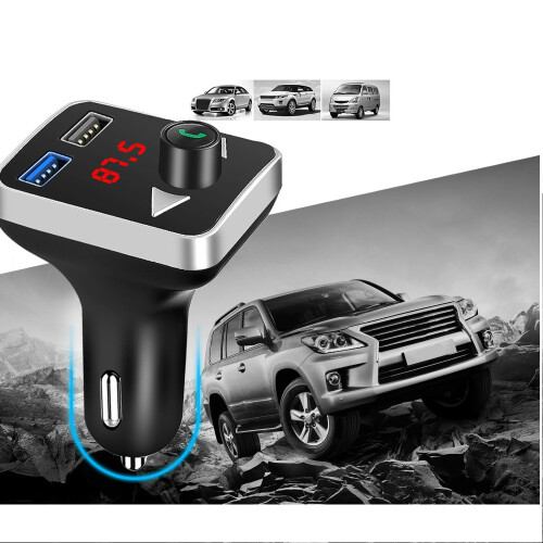 Car Charger MP3 Player bluetooth 4.2+EDR Stereo A2DP FM Transmitter LED Screen Support Hands-free USB 2