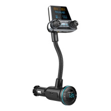BT14 Auto Bluetooth Dual-Screen Freisprech-MP3-Player FM-Transmitter Auto-Ladegerät Unterstützt EQ-Soundeffekt Spannungsüberwachung