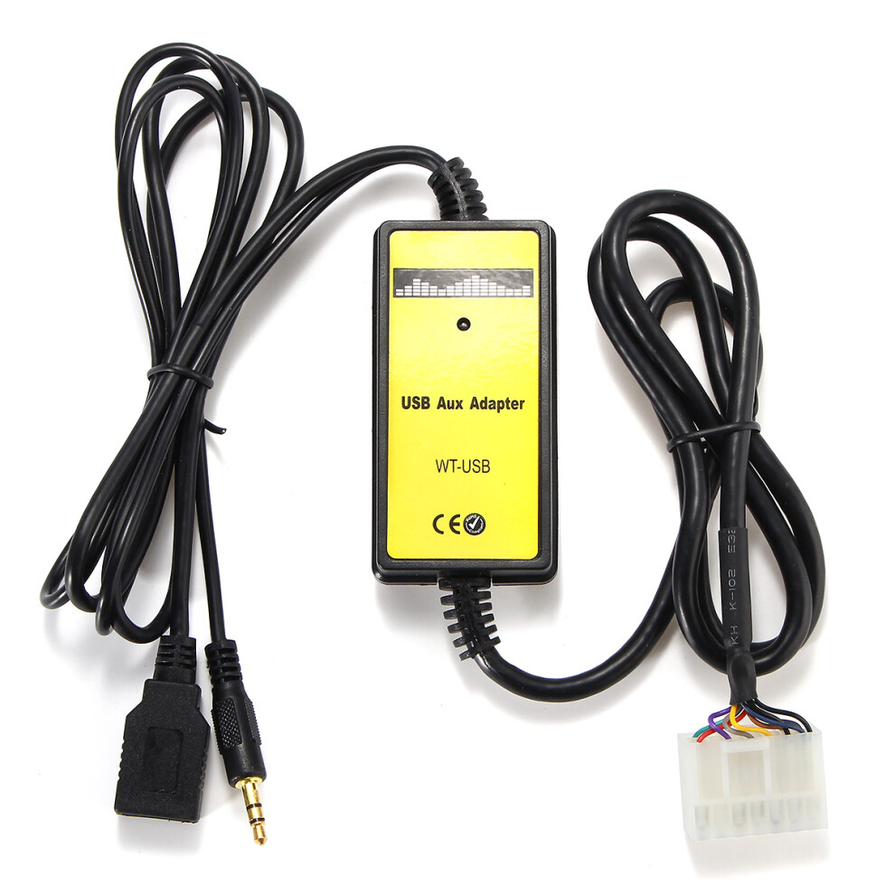 Car Usb 3.5Mm Mp3 Player Interface Adapter Aux In Input For Toyota Lexus 5+7Pin 755464543784