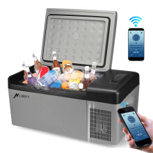 Hcalory 15 l tragbarer Auto-Kühlschrank elektrischer Kompressor-Kühler für Auto Zuhause 12/24 V DC