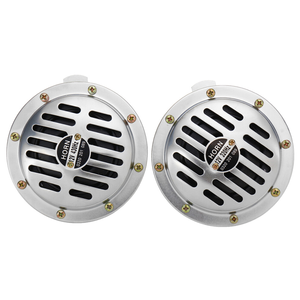 12V 115Db Chrome Car Horn Grill Mount Compact Super Loud Blast Tone 320/ 430Hz 6901250901069