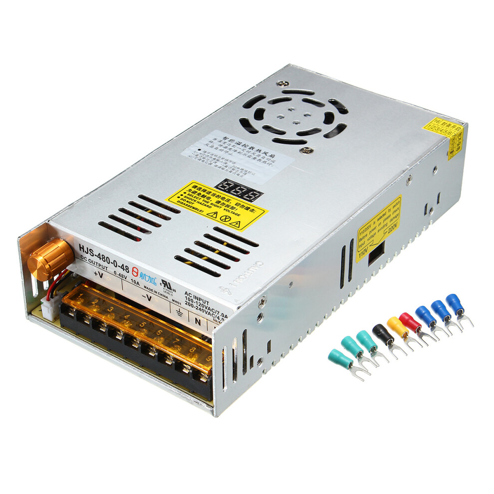 Switching Power Supply Transformer Adjustable Ac 110/220V To Dc 0-48V 10A 480W With Digital Display 619957877452