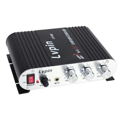 Lvpin LP-838 Amplificatore Stereo Hi-Fi 200W 12V Con Radio MP3: Mini Booster Per Casa E Auto - 2