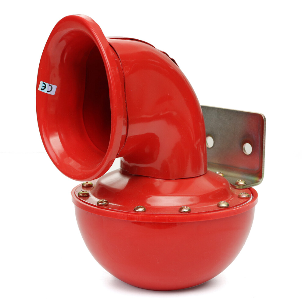 12V Metal Electric Bull Horn Super Loud Raging Sound W/ Pull Lever Car Truck Red 6901249308442