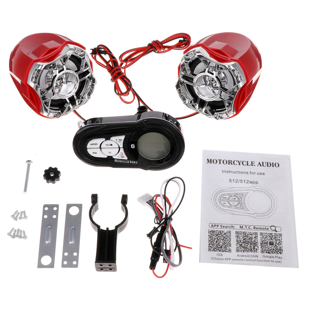 Nuevo Sistema De Manillar Para Motocicleta Con Bluetooth Usb Sd Radio Fm Y Altavoces MP3-image