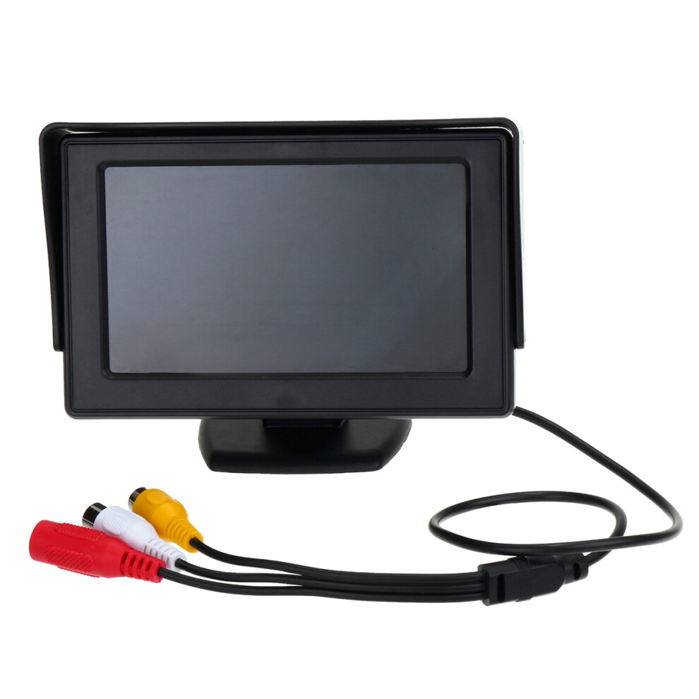 4.3 Inch Tft Lcd Car Rear View Monitor Night Vision Backup Reverse Camera 170 Degree Ip67 Yellow/White 712383619198