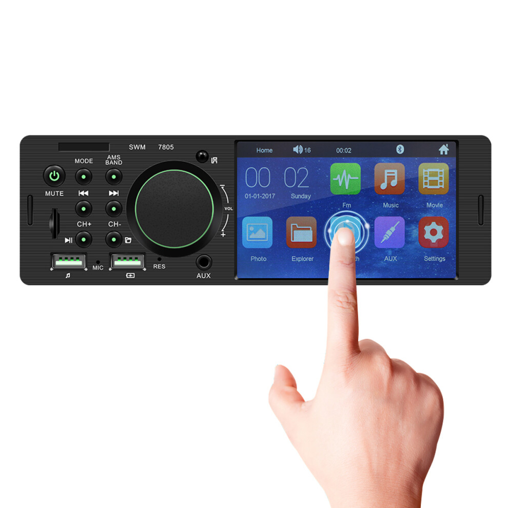 7805 4.1 Inch Wince Car Mp5 Player 1Din Touch Screen Audio Video Tf Card Bluetooth Fm Radio Support Carema 6906139640435
