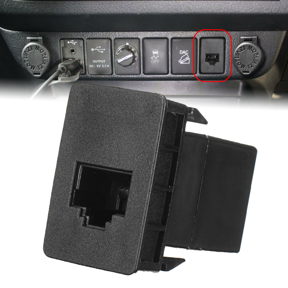 Car Cb Uhf Blank Socket Rj45 Radio Switch Panel Dash For Toyota Hilux Landcruiser Rav4 Prado Black 3337128806670