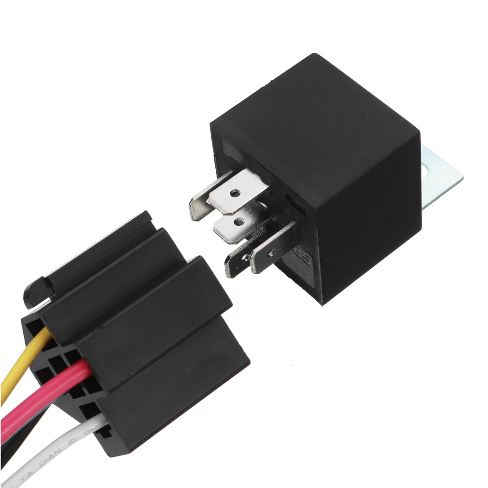 5Pcs 12V Spdt Automotive Relay 5 Pin 5 Wires With Harness Socket Relay Socket Wire 762179051817