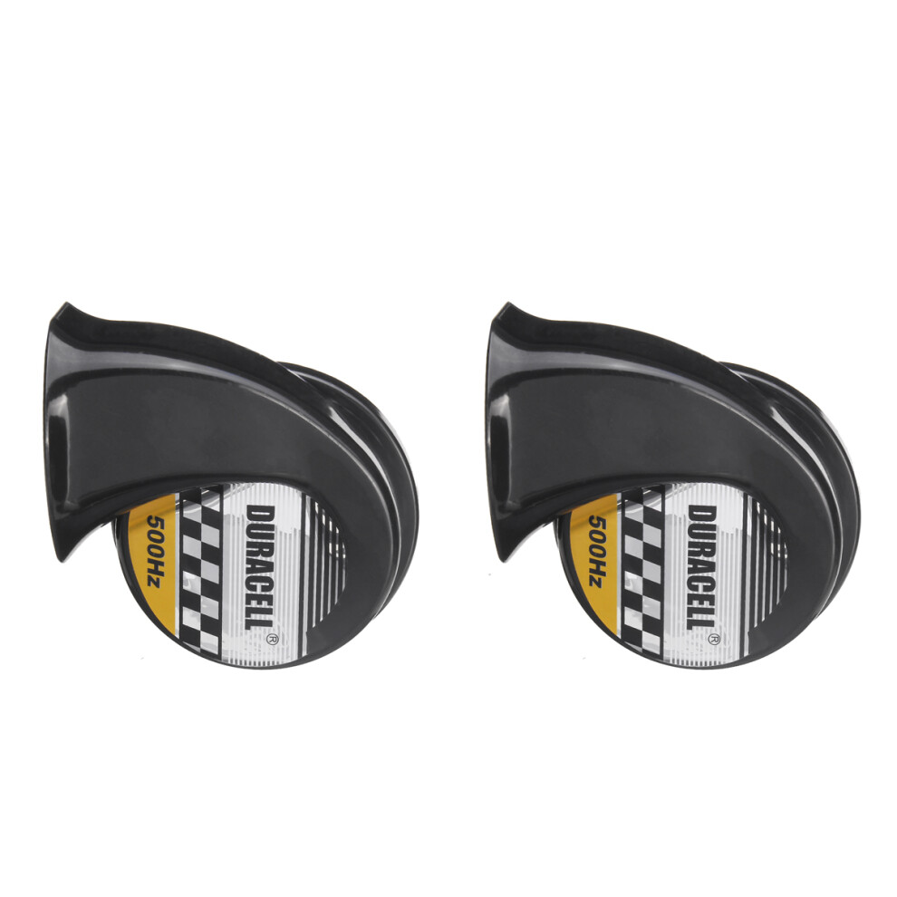 12V 110Db Twin Snail Horn High Low Tone Car Horn Loud Black 762179055914