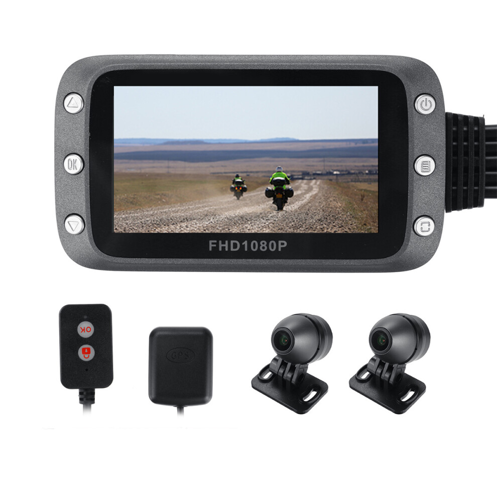 Mt20d Fhd 1080P Motorcycle Dvr Dash Cam Camera Wifi Gps G-Sensor Waterproof 762179057840