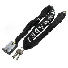 Novo cadeado de segurança com corrente metálica de 85 cm para bicicleta de montanha moto e scooter.