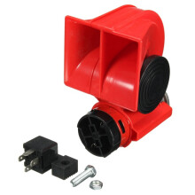 Neue DC 12 V Rote Doppelton-Luftstoß-Elektrohorn-Lautsprecher mit Relais für Motorrad Auto Boot