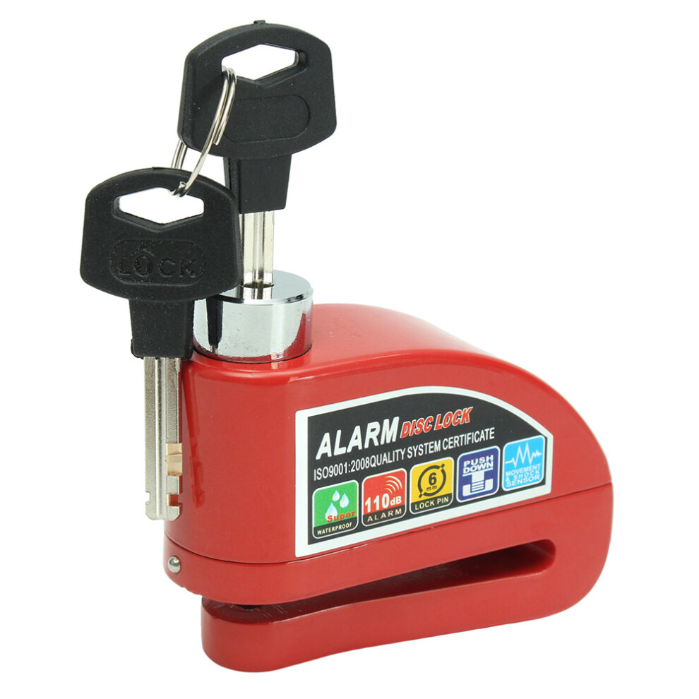 New Alarm Motorbike Disc Lock Scooter Motorcycle Lock Bike Lock Security 762179074977